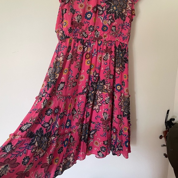 LOFT EXTRA SMALL PETITE BRIGHT PINK SUMMER DRESS SHORT NEVER WORN - Picture 9 of 16